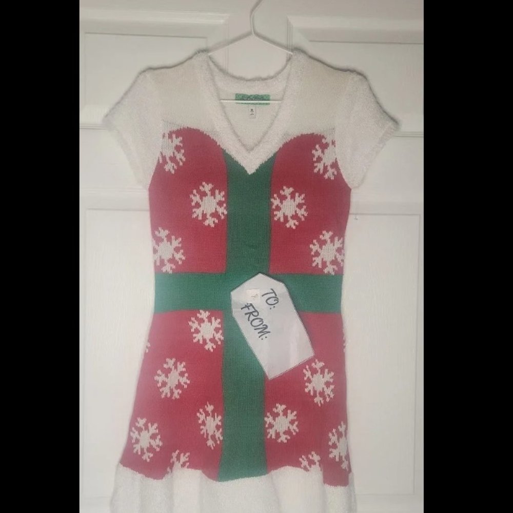 NEW Christmas sweater dress Women and Girls Size Medium
